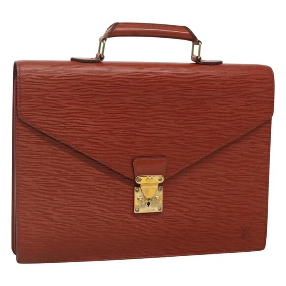 LOUIS VUITTON Epi Serviette Conseiller Briefcase Brown M54423 LV Auth BD1915 - Picture 1 of 16